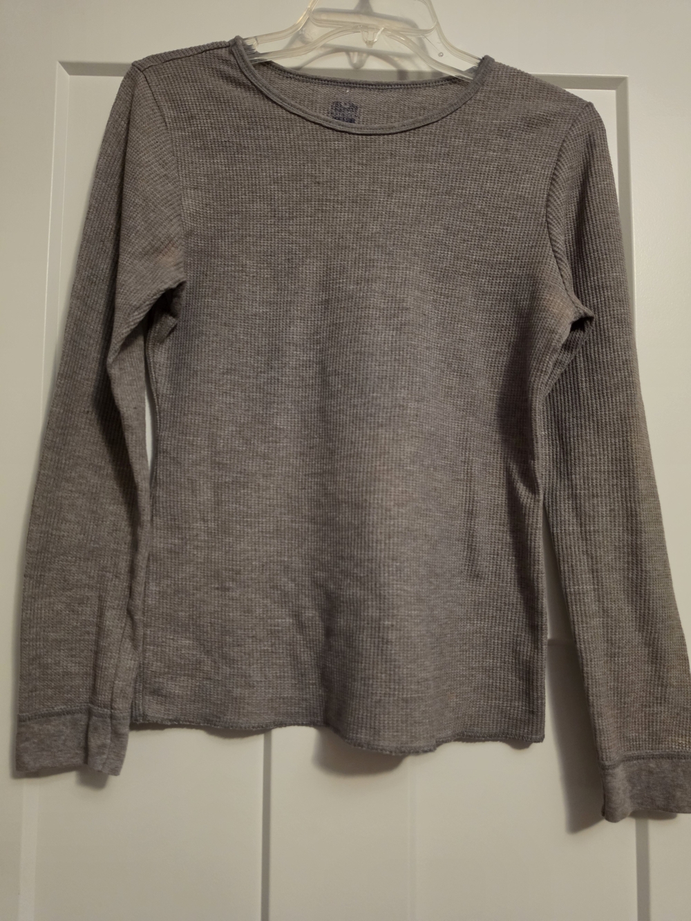 Fruit of the Loom Women's Ribbed Crewneck Sweater - Light Gray